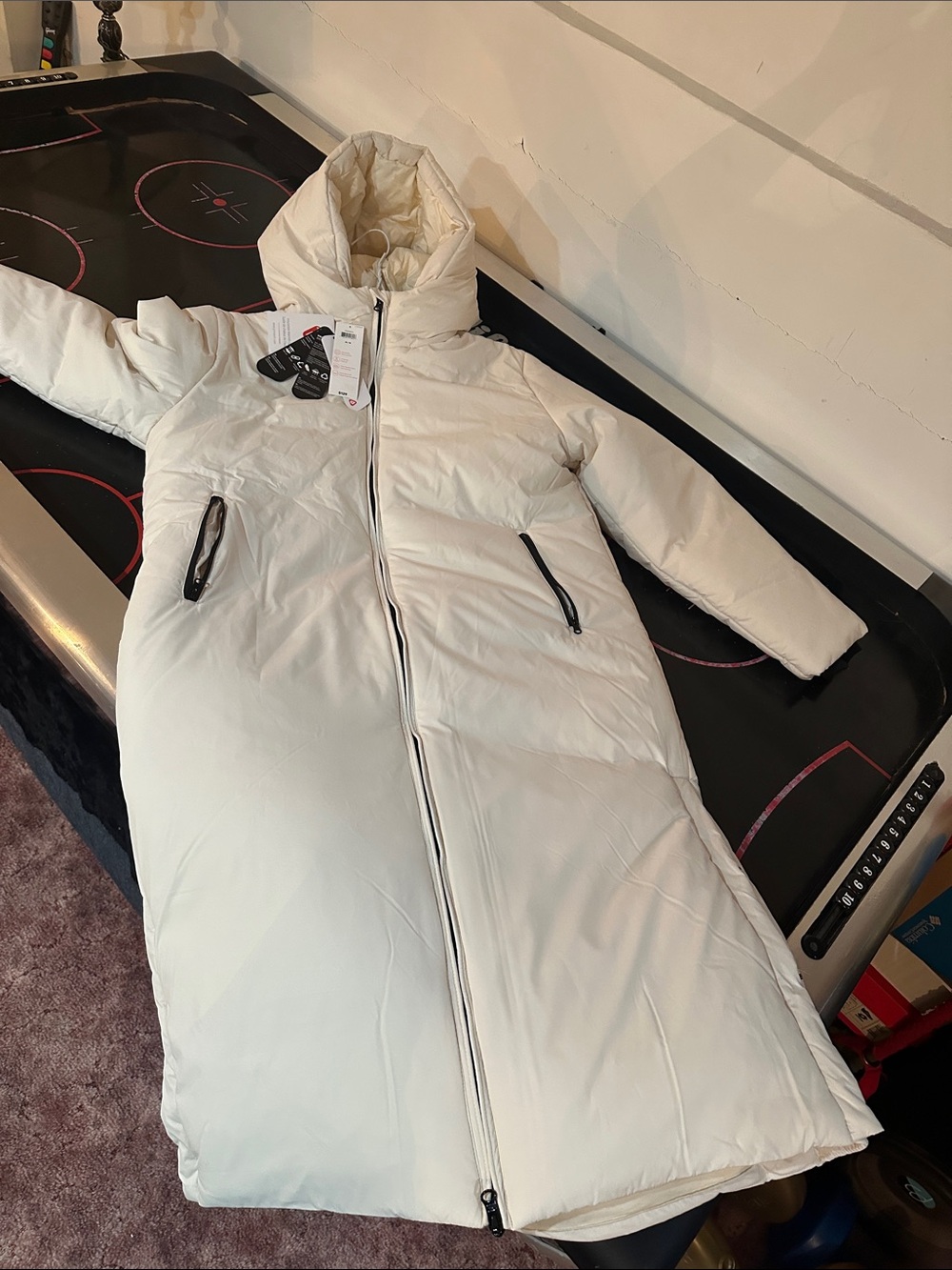Joe Fresh White Long Puffer Ski Jacket